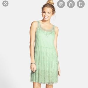 Seafoam beaded dress